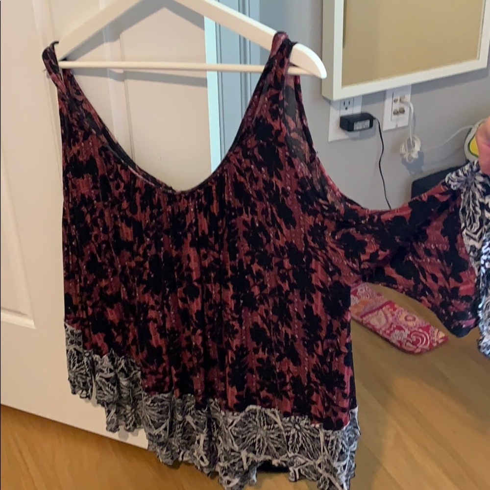 Open shoulder flowy free people top